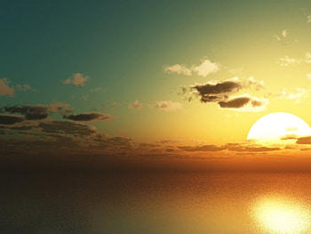 Pretty sunset, nature, water, sun, sunset HD wallpaper