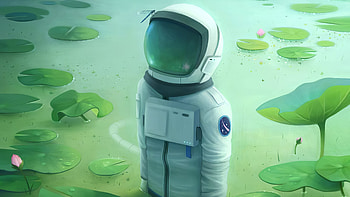 Astronaut Somewhere , astronaut, artist, artwork, digital-art, deviantart HD wallpaper