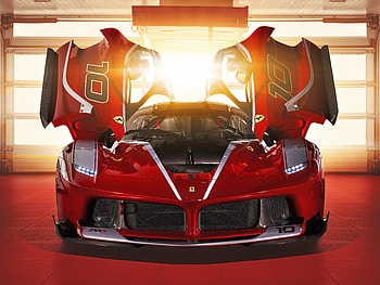 Ferrari FXX-K, red supercar HD wallpaper