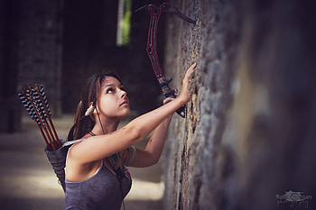 Lara Croft Cosplay , lara-croft, cosplay, games, girls HD wallpaper