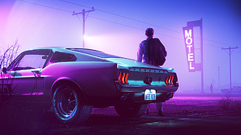 Colorsponge Carlos Mustang, artist, artwork, mustang HD wallpaper