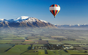 Hot Air Balloon, Sports in mountains, Serene field, Travel and wonder HD wallpaper