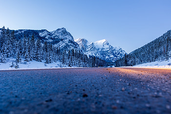 Snow Carved Passage Through The Peaks, mountains, nature HD wallpaper