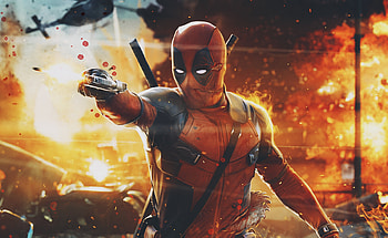Deadpool, gun fire, superhero, marvel studio, movie, poster HD wallpaper