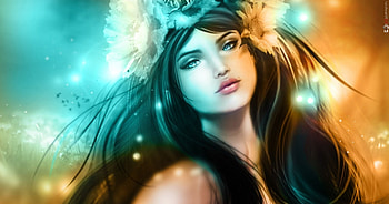 fantasy girl, women, girl, magic, fantasy HD wallpaper