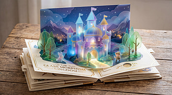 Glassmorphism Pop-Up Castle —, Castle HD wallpaper