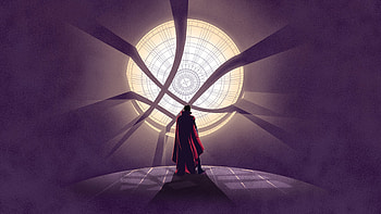 Doctor Strange, Minimalist artwork, Cape design, Enigmatic visuals HD wallpaper