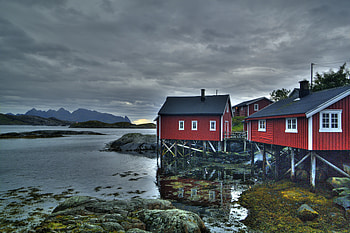 Nature, Houses, Stones, Building, Rocks, Coast HD wallpaper