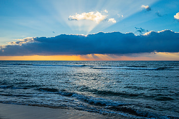 Nature, Sky, Waves, Horizon, Shore, Bank HD wallpaper
