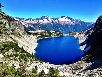 Hidden Lake, fun, cool, nature, lake, mountain HD wallpaper