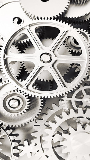 Assemblage, Mechanical Engineering, Black And White Background, black and white, background HD phone wallpaper