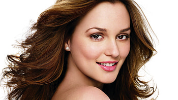 leighton meester, face, charming, smile, makeup HD wallpaper