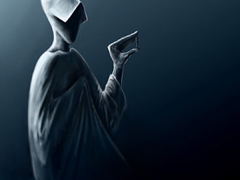 Kto, figure, hooded, holding, person HD wallpaper