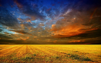 Bad Weather, Nature, Clouds, Horizon, Field, Mainly Cloudy, Overcast, Shroud, Strata HD wallpaper