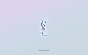 Yves Saint Laurent logo, cut out 3d text, white background, Yves Saint Laurent 3d logo, Yves Saint Laurent emblem, Yves Saint Laurent, embossed logo, Yves Saint Laurent 3d emblem HD wallpaper
