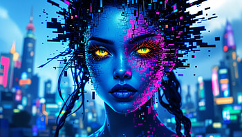 Futuristic Elegance: A Ultra Experience, Cyberpunk Girl, futuristic, blue, Digital Art, cyberpunk HD wallpaper
