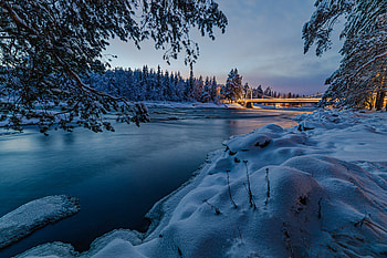 Rivers Forests Finland , snow, winter, nature HD wallpaper