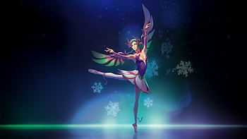 Ballet Of The Snowfall, artist, artwork, art, digital-art, ballerina, artstation HD wallpaper