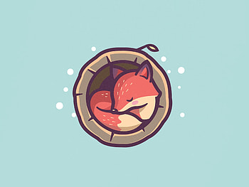 Art, Fox, Vector, Hollow, Sleeps, Asleep HD wallpaper