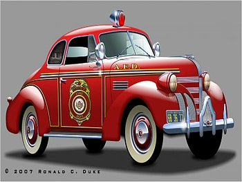 Firechief Car, car, red HD wallpaper