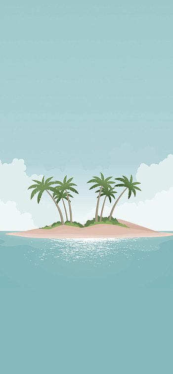 Minimalist island, Android , U , Tranquil beauty HD phone wallpaper