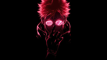 Jujutsu Kaisen Minimal Neon, jujutsu-kaisen, anime, dark, black, minimalism, minimalist, artist, artwork, digital-art HD wallpaper