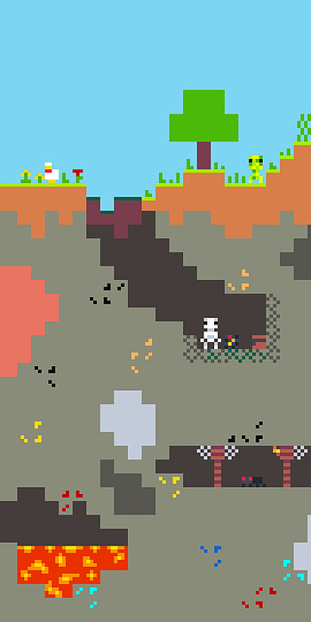 Minecraft 2D, Pixelart HD phone wallpaper