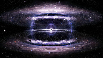 Preview black hole, space, stars, circles, universe HD wallpaper