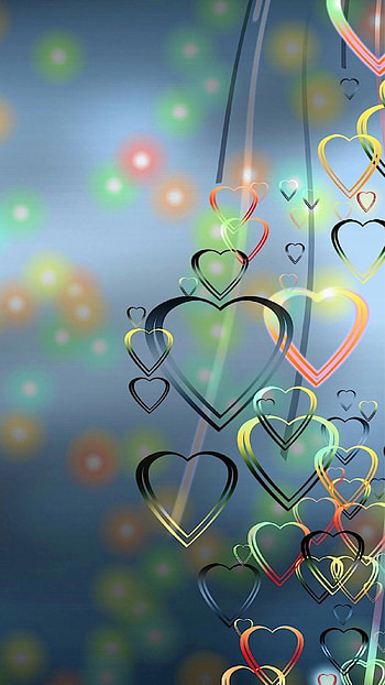Lock Screen, Falling Hearts HD phone wallpaper