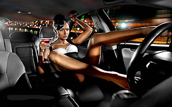 Drink Driving, Artwork, Girls in Cars, Driving, Art HD wallpaper
