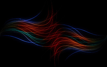 Minimal, lines, waves, colorful HD wallpaper