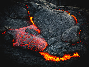 Nature, Surface, Volcano, Lava, Fiery HD wallpaper