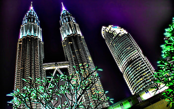 Petronas Twin Towers, Cityscape , Urban background, City view HD wallpaper
