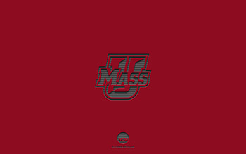 UMass Minutemen, burgundy background, American football team, UMass Minutemen emblem, NCAA, Massachusetts, USA, American football, UMass Minutemen logo HD wallpaper