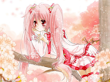 Sakura Miku, awesome, uniform, artistic, nice, digital, cg, hatsune, pink eyes, sexy, hatsune miku, art, twintail, hot, girl, singer, pink hair, tree, anime girl, anime, pretty, drawing, blowing, virtual, song, cute, vocaloid, red eyes, beauty, miku, music, painting, vocaloids, sakuram petals, program, skirt, beautiful, diva, tie, wind, pink, red, cool, idol HD wallpaper