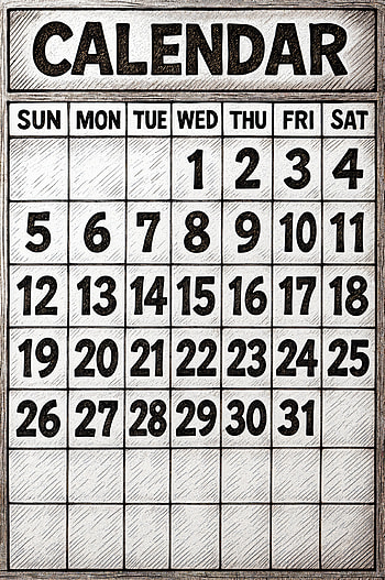 Classic Hand-Drawn Calendar HD phone wallpaper