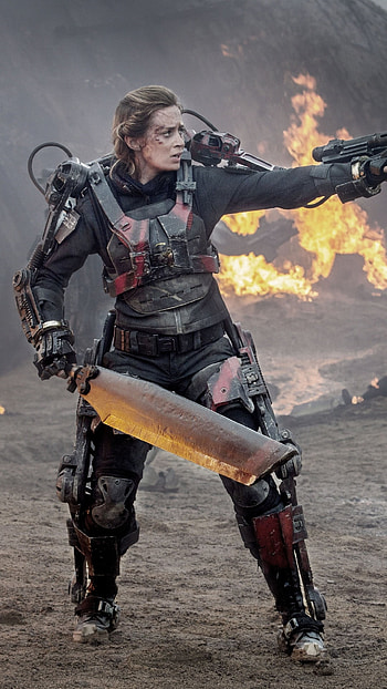 Edge of Tomorrow, Intense sci-fi, Action-packed, Emily Blunt HD phone wallpaper