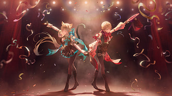 Lynette & Lyney Genshin Impact Video Game Celebration, Lynette (Genshin Impact), Lyney (Genshin Impact), video game, Genshin Impact HD wallpaper