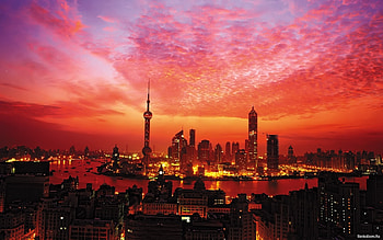 Landscape, Cities, Sunset, Architecture HD wallpaper