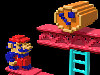 3D Mario, kong, 3d, donkey, mario HD wallpaper