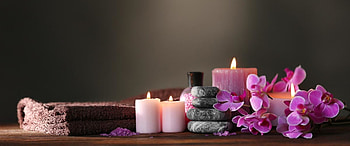 Spa, Flowers, Candles, Reflection, Stones HD wallpaper