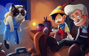 pinocchio, fairy, cat, ward HD wallpaper