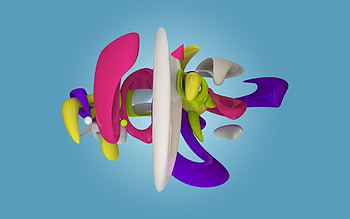 Multicolored, Motley, 3D, Form, Figure HD wallpaper