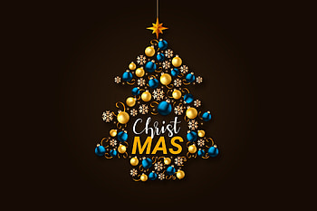 :), yellow, tree, blue, black, craciun, christmas, card HD wallpaper