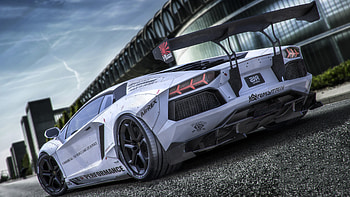 White Lamborghini Aventador , lamborghini, lamborghini-aventador, cars, deviantart HD wallpaper