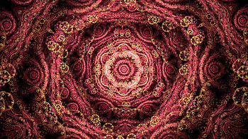 Red Yellow Bubbles Design Art Fractal Pattern Abstraction Abstract HD wallpaper