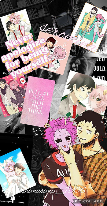Seromina, pink, mina ashido, hanta, mha, tapping hero: cellophane, black, sero hanta, bnha, bnha ship, cute, mha ship, japanese, ashido, cellophane, pinky, sero, class 1a, mina, positive quotes, anime HD phone wallpaper