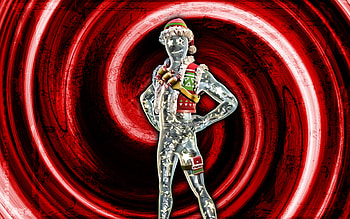 Blinky, red grunge background, Fortnite, vortex, Fortnite characters, Blinky Skin, Fortnite Battle Royale, Blinky Fortnite HD wallpaper