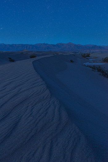 Nature, Night, Sand, Desert, Starry Sky, Dunes, Links HD phone wallpaper