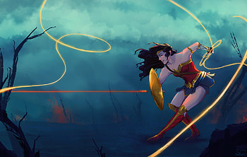 Artwork Of Wonder Woman, wonder-woman, superheroes, artist, artwork, deviantart, digital-art HD wallpaper
